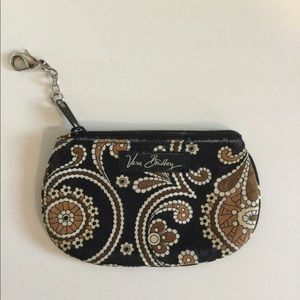 Vera Bradley Clip Zip ID Case in Caffe Latte